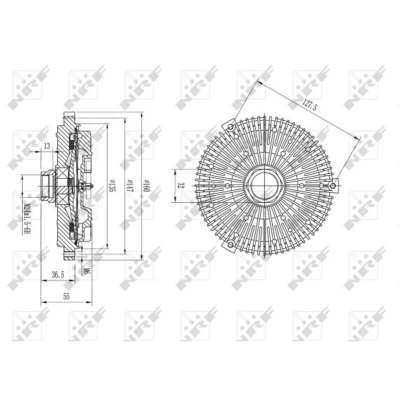 Afbeelding van Koppeling, radiateurventilator NRF 49590