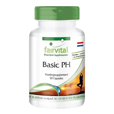 Afbeelding van Fairvital Basic PH HOOG GEDOSEERD VEGAN 90 capsules Base (loog, alkali) met calcium, magnesium en meer