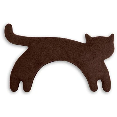 Afbeelding van Leschi Warming pillow Minina cat L chocolate