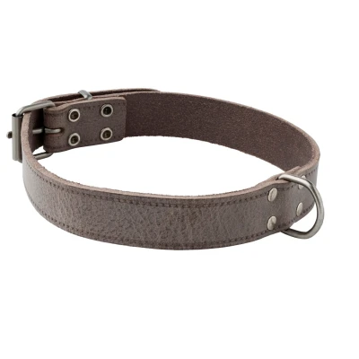 Afbeelding van Adori Halsband Vintage Leder Geniet Bruin Hondenhalsband 60x3.0 cm