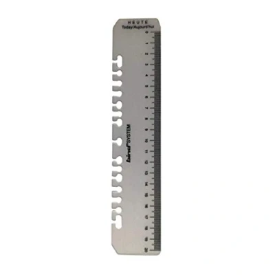 Afbeelding van bind 104 liniaal 20 cm, centimetermaat om in te heffen, A5 systeemplanner, transparant