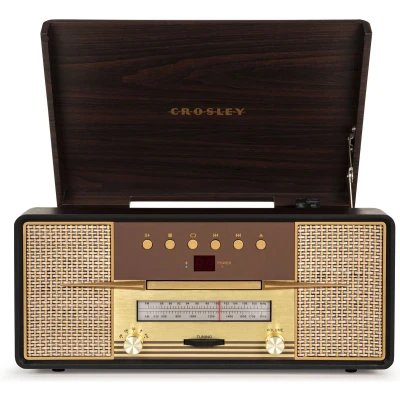 Afbeelding van Crosley Rhapsody Retro Platenspeler AM/FM Radio en CD Speler Inclusief Bluetooth