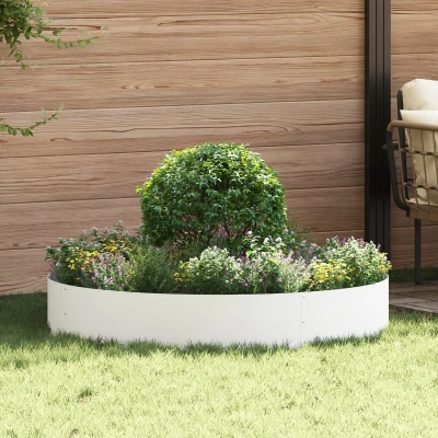 Afbeelding van vidaXL Witte Metalen Pot Wit Metaal Groot Plantenbak