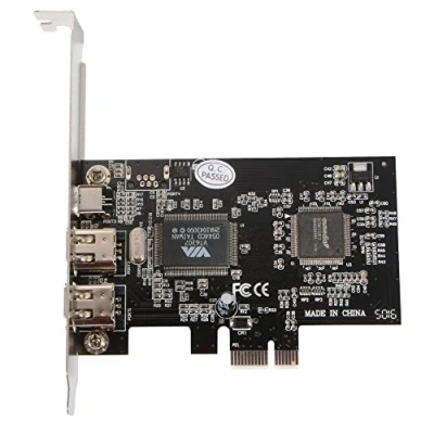 Afbeelding van Sun3Drucker PCI E Express FireWire 1394a 1 Lane iLINK IEEE1394 Expansion Controller Adapter Card voor Desktop PC