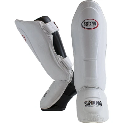 Afbeelding van Super Pro Combat Gear Thai Shin Guard Wit/Zwart Medium