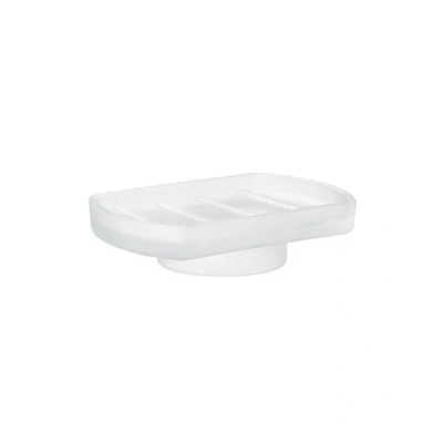 Afbeelding van Glazen Zeephouder Smedo Xtra 12x8 cm Wit