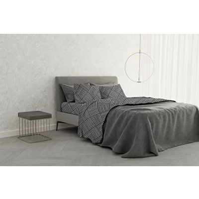 Afbeelding van MB HOME BASIC Dafne&quot; Lakenset, Citylife Grijs, Dubbel