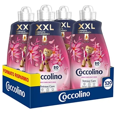 Afbeelding van Coccolino Wasverzachter concentraat tiarébloemen &amp; rode vruchten 8 liter 320 wasbeurten, 4 x 80 wasbeurten