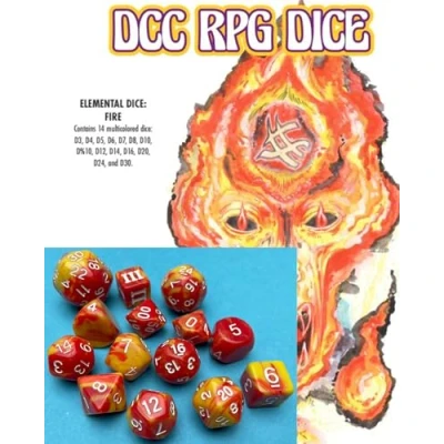 Afbeelding van Goodman Games DCC RPG dobbelstenen set elementaire dobbelstenen: vuur