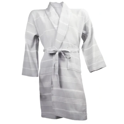 Afbeelding van The One Towelling Hamam Badjas XXL/XXXL Kamerjas 100% katoen Lichtgrijs