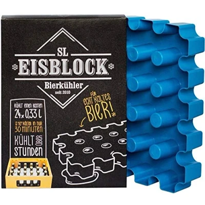 Afbeelding van SL Eisblock Bierkratkoeler 24x0,33l Gemaakt in Duitsland, 34 x 22 6 cm, blauw