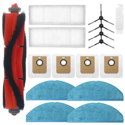 Afbeelding van HomeTimes Reserveonderdelen voor Philips Homerun serie 7000 XU7100/01 XU7100/02 robotstofzuiger, accessoires met 4 dweilpads, 1 rubberen borstels, zijborstels, 2 HEPA filters, stofzakken 15 delig