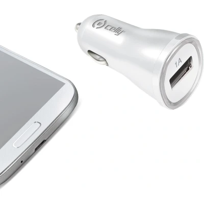 Afbeelding van Autolader met 1 USB poort, Wit Celly