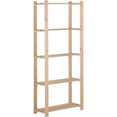 Afbeelding van Opbergrek 5 laags 80x28,5x170 cm massief grenenhout