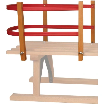 Afbeelding van Rugleuning voor Houten Slede Blank/Rood