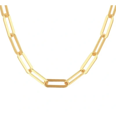 Afbeelding van Zilver Verguld Collier paperclip platte buis 5 2101073 45 cm