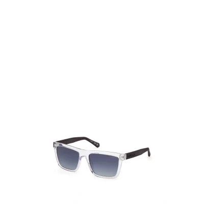 Afbeelding van Guess Uomo GU00166 26W Occhiali da sole Iniettato Trasparente Blu Squadrata Normale