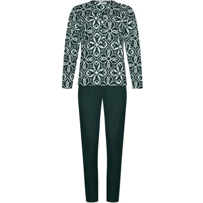 Afbeelding van Duurzame pyjama elegante print Groen Maat 38