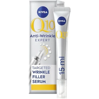 Afbeelding van NIVEA Q10 Anti rimpel Power Expert Wrinkle Filler Serum (15 ml), gezichtsserum met zuiver co enzym en bioxifill peptiden vermindert fijne lijntjes rimpels in 5 minuten