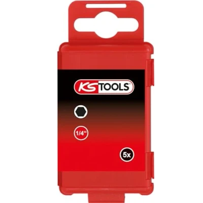 Afbeelding van KS Tools 911.7762 1/4&quot; Bit binnenzeskant, 5mm, 75mm, 5 per pak