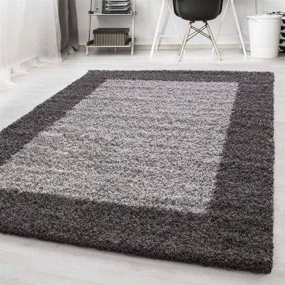 Afbeelding van Hoogpolig vloerkleed Edge Grijs 160x230cm Adana Carpets