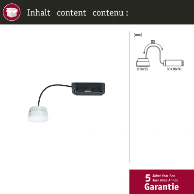 Afbeelding van LED module inbouwlamp Tunable White Coin 50mm 6W 530lm 230V dimbaar 2200 6500K Satijn