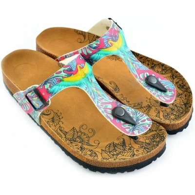 Afbeelding van GOBY Parrot Slippers Sandalen Hoge kwaliteit Handmade Maat 42