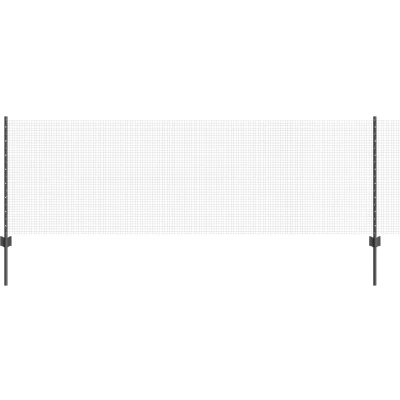 Afbeelding van vidaXL Gelaste Draadhek met 22 U Posts Grijs 0.8x50 m Staal
