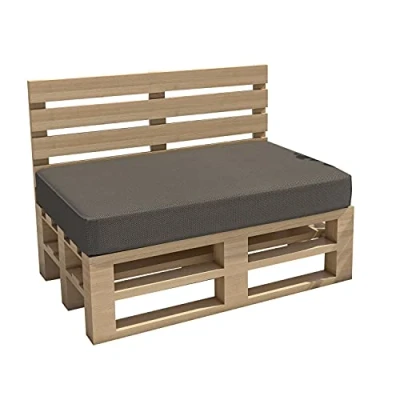 Afbeelding van Chilly Piley Palletkussen Tuinkussen Waterdicht Indoor Outdoor Wasbaar Uitneembaar Zitkussen Rugkussen (Zitkussen 120x80x15, Grijs)