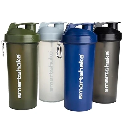 Afbeelding van Smartshake Lite Protein Shaker Bottle 800 ml, lekvrije schroefdop BPA vrij uniseks mestgrijs, legergroen, zwart, marineblauw