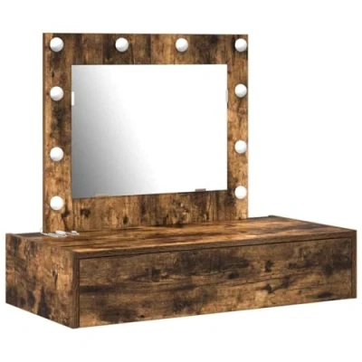 Afbeelding van vidaXL Gerookt Eiken Eikenfineer 83 x 40 70 cm Kaptafel Rechthoekig