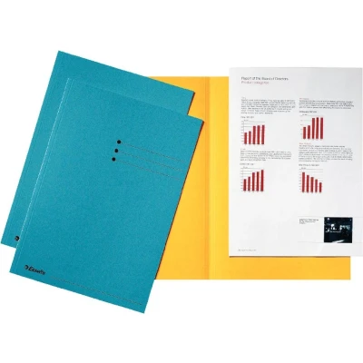 Afbeelding van Esselte dossiermap blauw, karton van 180 g/m², pak 100 stuks