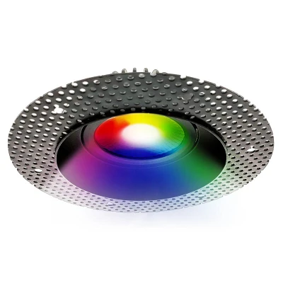 Afbeelding van Zigbee trimless inbouwspot zwart, RGBWW, kleine inbouwdiepte, IP54