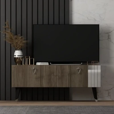 Afbeelding van Mirach TV meubel 120cm Donker hout Menzzo