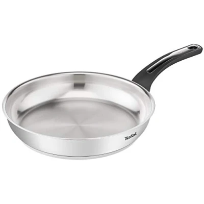 Afbeelding van Tefal Emotion E3010604 braadpan, 28 cm, roestvrij staal, gelijkmatige warmteverdeling, elegant design, robuuste handgreep, inductie