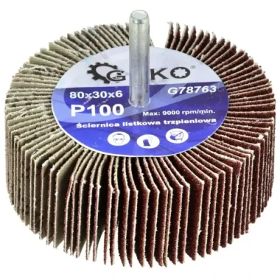 Afbeelding van GEKO Abrasive Flap Wheel P100 80x30mm 6mm Arbor