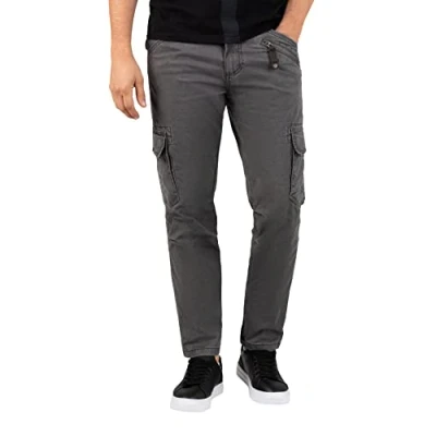 Afbeelding van Timezone Regular BenTZ Zipper Charcoal Grey Cargobroek Heren