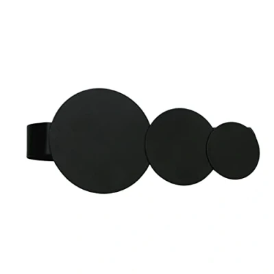 Afbeelding van GARDINIA gordijnhouder Cirkels met magnetische sluiting, gordijnhouders voor gordijnen, 14,5 x 6,5 cm, metaal, zwart