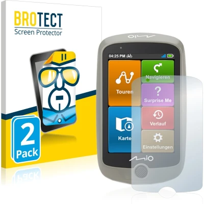 Afbeelding van BROTECT Screenprotector voor Mitac Mio Cyclo Discover Folie Beschermfolie transparant (2 Stuks)