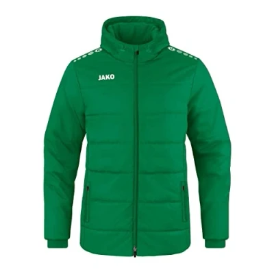 Afbeelding van JAKO Teamcoachjack Met Capuchon, Uniseks Kind, Sportgroen, 164