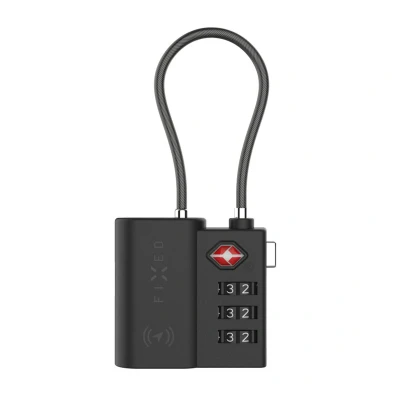 Afbeelding van Fixed Tag Lock met Apple Find My Support TSA reisslot voor de koffer Zwart Staal