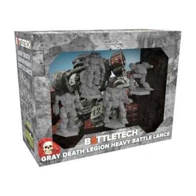 Afbeelding van BattleTech Miniatures Gray Death Legion Heavy Battle Lance Expansion Miniature Game Catalyst Labs Ages 14+
