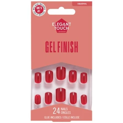 Afbeelding van Elegant Touch Rich Red nails Kunstnagels Nagels Press on Plaknagels Nepnagels 24 stuks Beste Kwaliteit