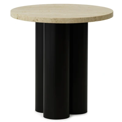 Afbeelding van Normann Copenhagen Dit Bijzettafel Brown Travertine Light