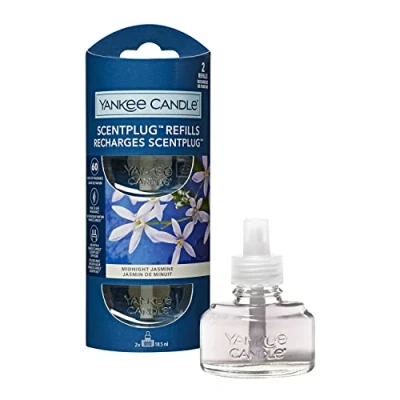 Afbeelding van Yankee Candle ScentPlug Geurvullingen Midnight Jasmine Plug in luchtverfrisser olie Tot 60 dagen geur 2 tellen
