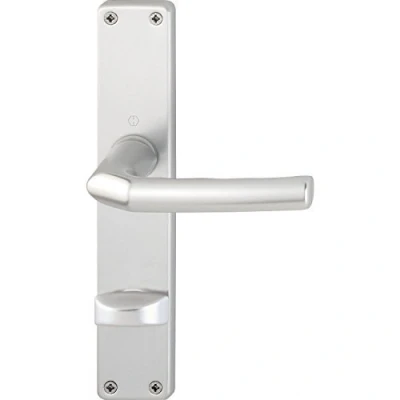 Afbeelding van HOPPE 2668223 deurkrukgarnituur Birmingham op langschild WC, voor deurdikte 37 42 mm, zilver geanodiseerd