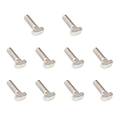 Afbeelding van INCREWAY T groefbouten, 10 stuks M8 x 25 moer sluiting gereedschap bouten voor 40 serie Euro standaard aluminium profielen