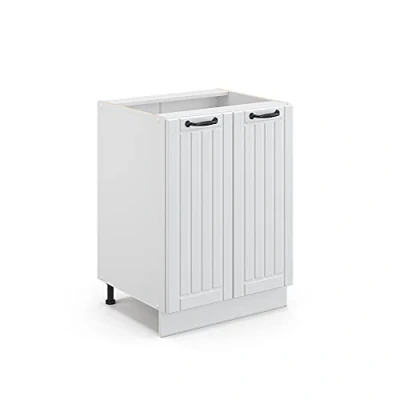 Afbeelding van Vicco Keukenonderkast Fame Line, Wit Landhuis/Wit, 60 cm zonder werkblad