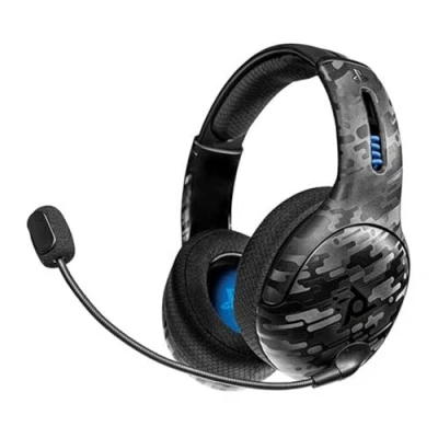 Afbeelding van PDP Gaming LVL50 draadloze Headset met Mic for or PlayStation, PS4, PS5 PC, laptopcomputer Noise Cancelling microfoon, Bass Boost, Lichtgewicht, Soft Comfort Over Ear Headphones zwart camo