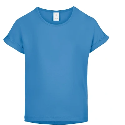 Afbeelding van Merry Style Meisjes T shirts Sport Crop Gym Yoga Hardlopen Azuurblauw 152 MS MS10 468 BL